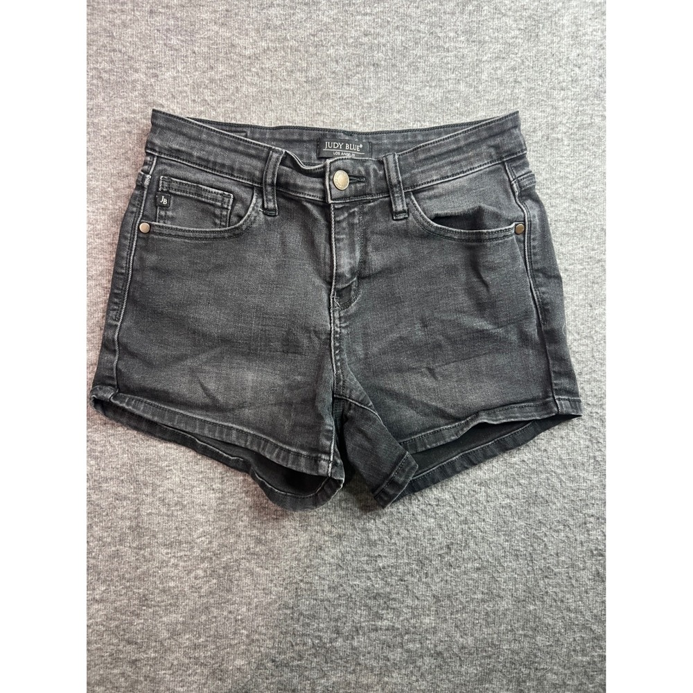 Judy Blue Women's High Rise Denim Shorts Black Size Medium